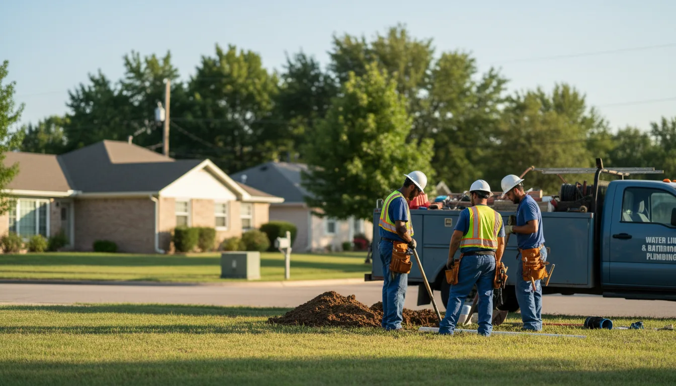 Residential water line and bathroom plumbing service in Brandon, VT